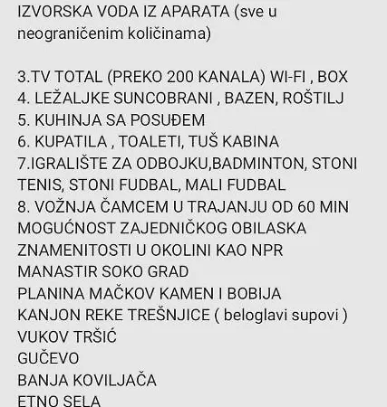 Kamp Kucica Trokrevetna Kemp Crnca